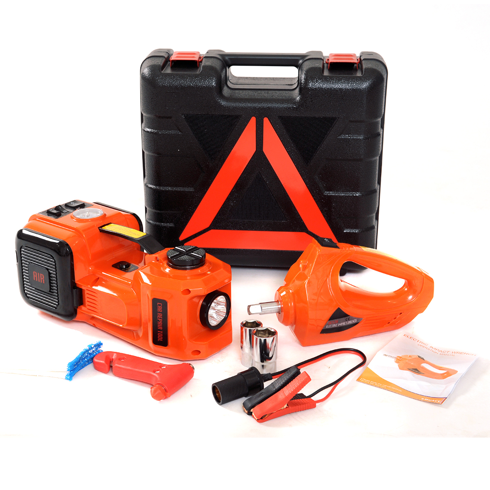 12DC portable Electric Jack with inflator and electric impact wrench